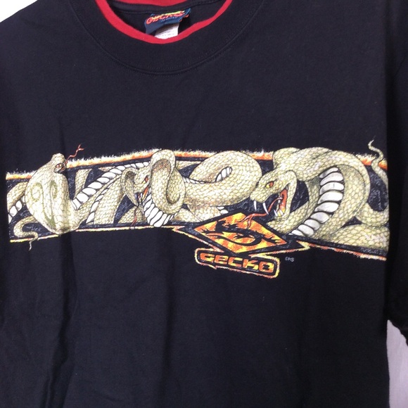 Gecko Hawaii Vintage Surf Surfer Snake Cobra Tee - Picture 2 of 10